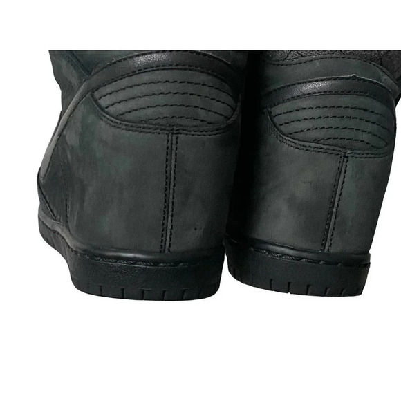2013 Nike Dunk Sky High Womens US 8.5, UK 6 Black Gray Suede Wedge Sneaker Boot - Picture 12 of 13